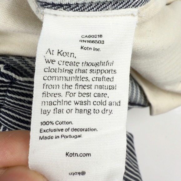 KOTNβ 100% Cotton Navy/Ivory Stripes Field Pants S - Picture 6 of 6